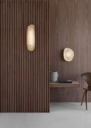 Samos Tall Sculpted Sconce | Gild | Alabaster