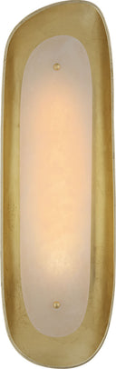 Samos Tall Sculpted Sconce | Gild | Alabaster