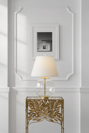Morton Table Lamp | Clear Glass | Linen Shade