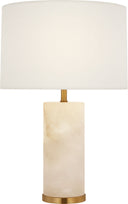 Lineham 16" Cordless Accent Lamp | Alabaster | Linen Shade