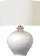 Gaios 13" Cordless Accent Lamp | Crackled Ivory | Linen Shade