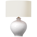 Gaios 13" Cordless Accent Lamp | Crackled Ivory | Linen Shade
