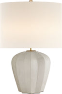 Pierrepont Medium Table Lamp | Bone Craquelure | Linen Shade