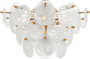 Loire Large Tiered Flush Mount | Gild | White Strie Glass