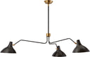 Charlton Large Triple Arm Chandelier | Black