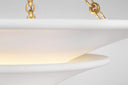 Mollino Medium Tiered Chandelier | Hand-Rubbed Antique Brass | Plaster White Shade