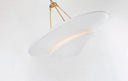 Mollino Large Tiered Chandelier | Hand-Rubbed Antique Brass | Plaster White Shade