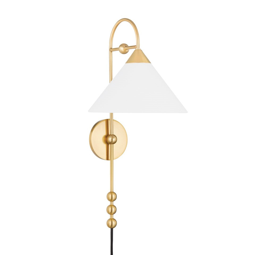 Sang Plug In Wall Sconce | Aged Brass