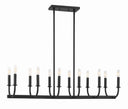 Bailey 42'' Matte Black Linear Chandelier