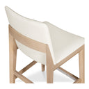 Deco Oak Counter Stool White PVC