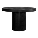 Cassius Round Outdoor Dining Table Black