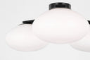 Marisol XL Triple Flush Mount | Gun Metal | White Glass