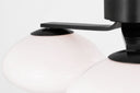 Marisol XL Triple Flush Mount | Gun Metal | White Glass