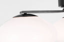 Marisol XL Triple Flush Mount | Gun Metal | White Glass