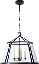 Darlana 24" Pendant | Aged Iron | Clear Glass