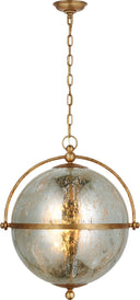 Bayridge XL Pendant | Gilded Iron | Antique Mercury Glass | Overstock