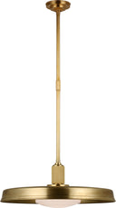 Ruhlmann 24" Factory Pendant | Antique-Burnished Brass | White Glass