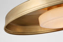 Ruhlmann 24" Factory Pendant | Antique-Burnished Brass | White Glass