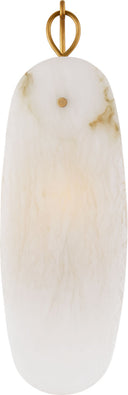 Cora Small Sconce | Antique-Burnished Brass | Alabaster