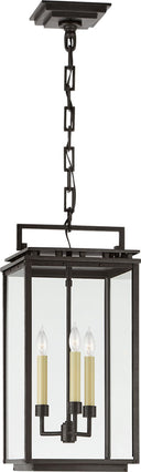 Cheshire Medium Hanging Lantern | Aged Iron | Clear Glass