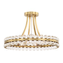Clover 18.25'' Aged Brass Semi Flush Mount