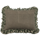 Catania Coco with Bari Olive Ruffle Pillow