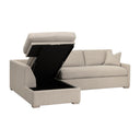 Clara 112"  Slim Arm Sleeper Queen LF Sectional