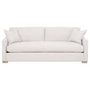 Clara 86" Slim Arm Sofa | Performance Stone Basketweave
