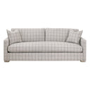 Clara 86" Slim Arm Sofa | Performance Windowpane Cement