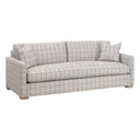 Clara 86" Slim Arm Sofa | Performance Windowpane Cement