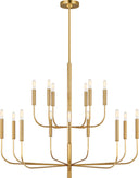 Brianna Large Chandelier | Burnished Brass Bulb(s) Not Included