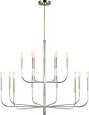 Brianna Large Chandelier | Polished Nickel Bulb(s) Not Included