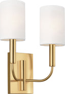 Brianna Double Sconce Burnished Brass