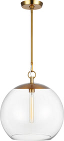 Atlantic Sphere Pendant | Burnished Brass Bulb(s) Not Included