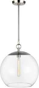 Atlantic Sphere Pendant | Polished Nickel Bulb(s) Not Included