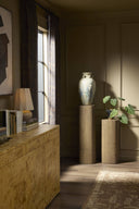 Tycho Pedestal - Brown Oak Veneer | 30"