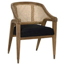 Chloe Chair | Teak | Caning | and Black Cotton