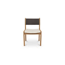 Carol Dining Chair Deep Brown Leather Set of Two