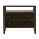 Highland Open Shelf 2-Drawer Nightstand | Dutch Brown Oak