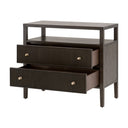 Highland Open Shelf 2-Drawer Nightstand | Dutch Brown Oak