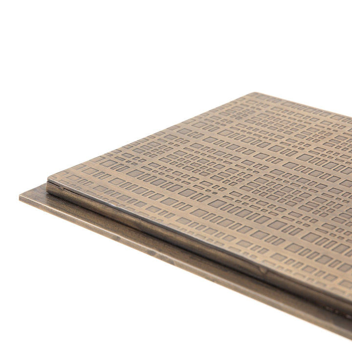 Acid Etch C Table - Acid Etched Aged Brass