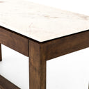 Everton Kitchen Island - Polished White Marble