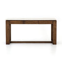 Everton Kitchen Island - Polished White Marble