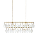 Adeline Rectangular Chandelier - Gold Leaf