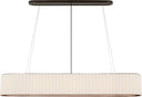 Palati Large Linear Chandelier | Bronze | Linen Shade
