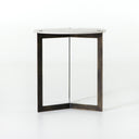 Kiva End Table - Polished White Marble