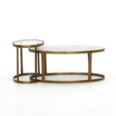 Calder Nesting Coffee Table - Polished White Marble