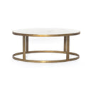 Calder Nesting Coffee Table - Polished White Marble