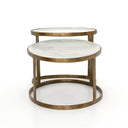 Calder Nesting Coffee Table - Polished White Marble