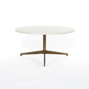 Helen Round Coffee Table - Polished White Marble